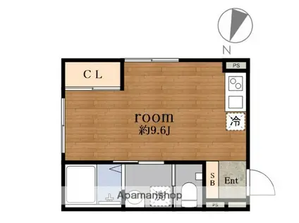 AQ FOREST赤羽西(ワンルーム/1階)の間取り写真