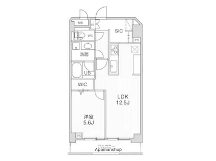 ミリアレジデンス上池袋Ⅱ(1LDK/9階)の間取り写真