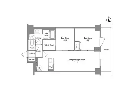 KDXレジデンス上板橋(2LDK/6階)の間取り写真