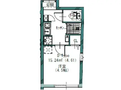 GREW KOENJI RESIDENCE(1K/3階)の間取り写真