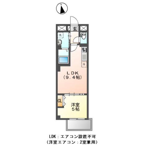 高島平1丁目マンション工事(1LDK/2階)の間取り写真