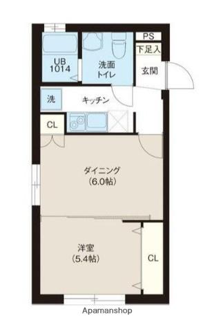 レピュア池袋本町レジデンスイースト(ワンルーム/4階)の間取り写真