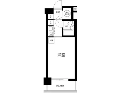 ライオンズプラザ池袋(1K/2階)の間取り写真