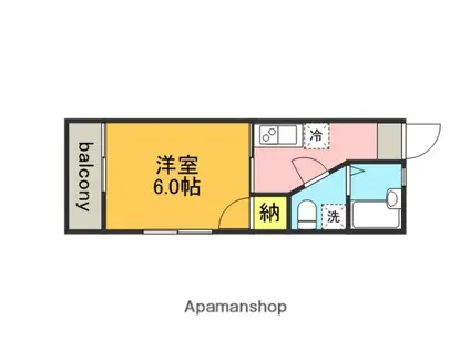 吉祥寺イースト(1K/2階)の間取り写真