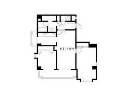 綾東ヴィレッジ弐番館(2LDK/6階)の間取り写真