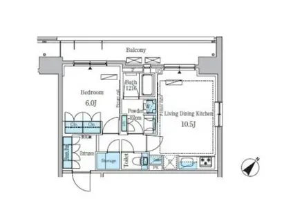 パークアクシス東日本橋ステーションゲート(1LDK/11階)の間取り写真
