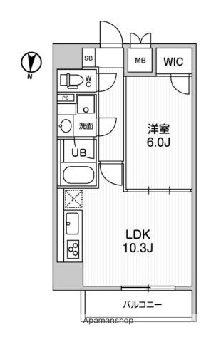 レオーネ南千住Ⅱ(1LDK/9階)の間取り写真