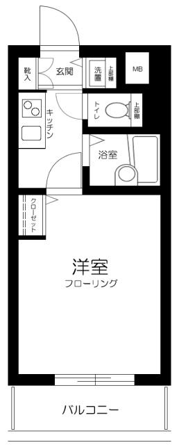フェニックス芝浦ベイフォート(1K/11階)の間取り写真