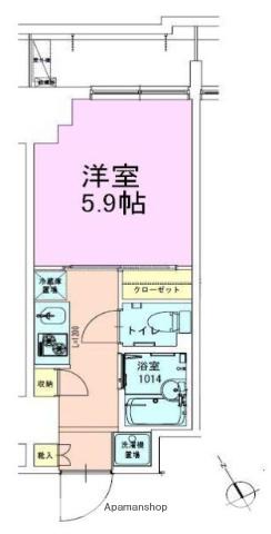 門前仲町レジデンス壱番館(1K/5階)の間取り写真