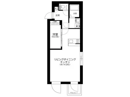 LE NID 日本橋(1LDK/2階)の間取り写真