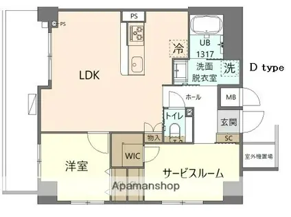 KOHA錦糸町(1SDK/7階)の間取り写真