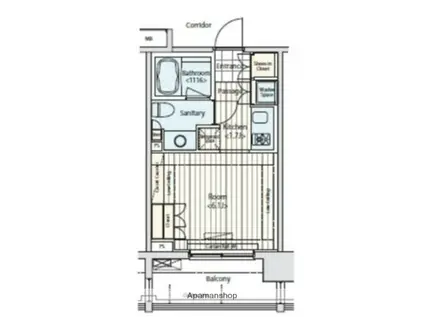 イプセ蒲田(1K/4階)の間取り写真