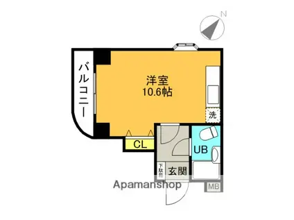 インフィニティ南青山(ワンルーム/3階)の間取り写真