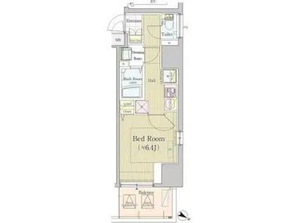 ラヴィラント御茶ノ水(1K/2階)の間取り写真