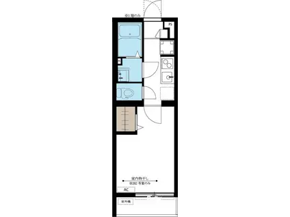 エムズステート鶴見(1K/3階)の間取り写真
