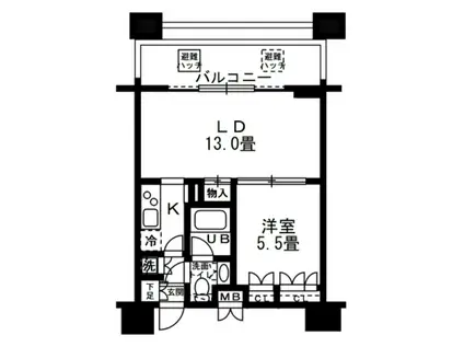 レジディア錦糸町(1LDK/12階)の間取り写真