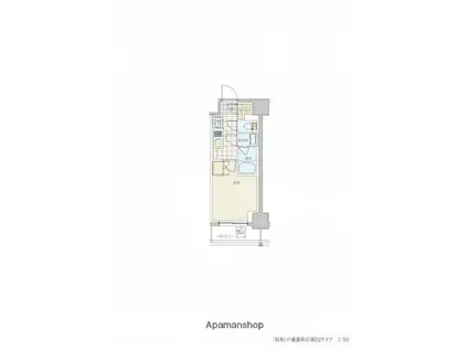 リビオメゾン戸越銀座(1K/12階)の間取り写真