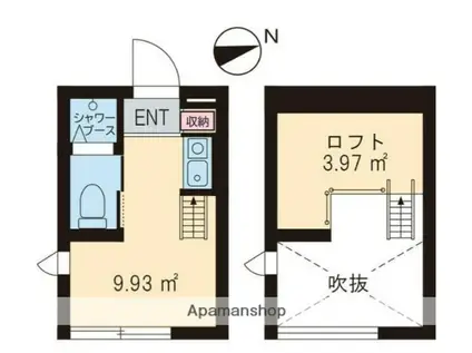MARUI TOCLUS 西荻窪(ワンルーム/1階)の間取り写真