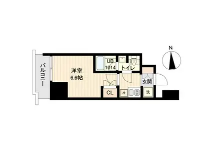 ストーリア三田(1K/5階)の間取り写真