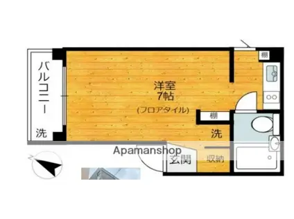 メゾンアイル(ワンルーム/2階)の間取り写真