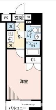 ヴィーダスカイコート品川(1K/8階)の間取り写真
