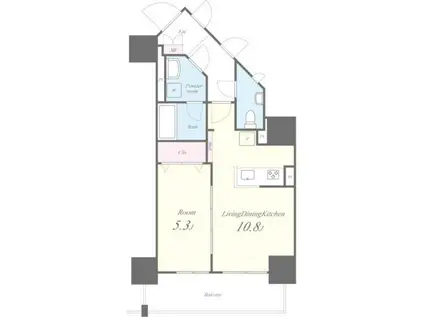 ROOTS BUNKYO OTOWA(1LDK/10階)の間取り写真