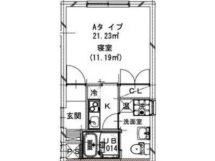 TRIBECA三軒茶屋(1K/4階)の間取り写真