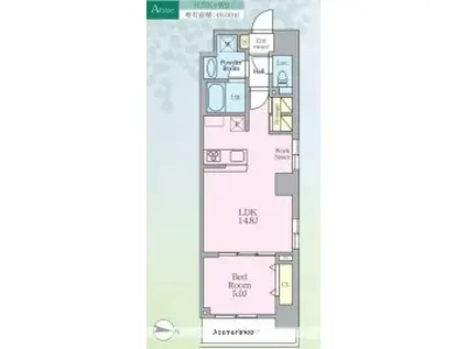 ロレーヌ東陽(1LDK/4階)の間取り写真