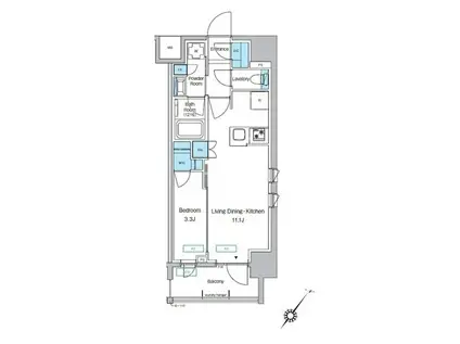 プレディアコート大森山王(1LDK/5階)の間取り写真