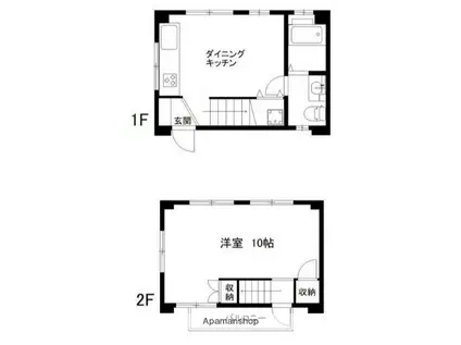 北品川6丁目戸建(1DK/1階)の間取り写真