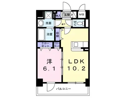 スリールステラ(1LDK/2階)の間取り写真
