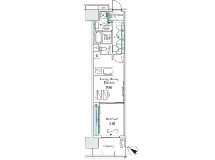 ロイヤルパークス有明(1LDK/3階)の間取り写真