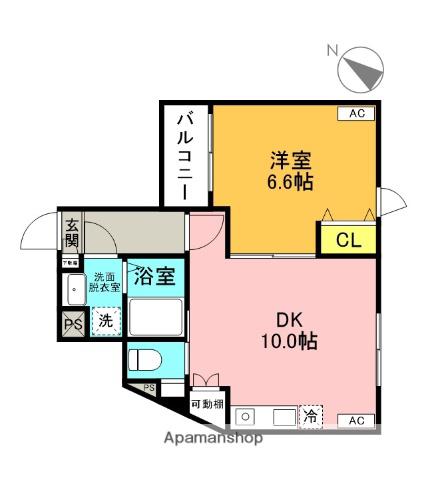 北小岩4丁目アパート(1LDK/3階)の間取り写真