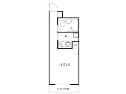 クールバレー南馬込(1K/3階)の間取り写真