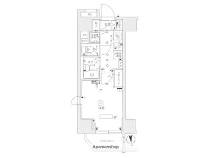スカイコート大森壱番館(1K/2階)の間取り写真