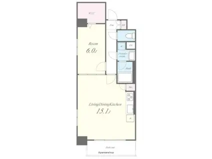 アビティ南大井2(1LDK/2階)の間取り写真