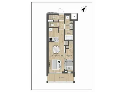 プレディアコート大森山王(1LDK/10階)の間取り写真