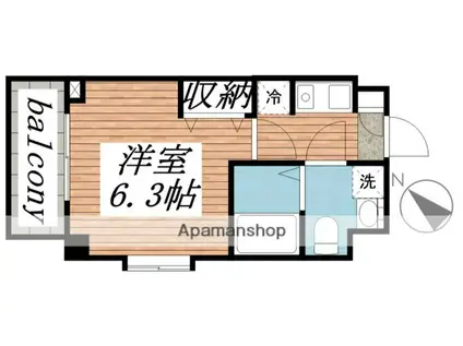 レスポワール・多摩川(1K/2階)の間取り写真