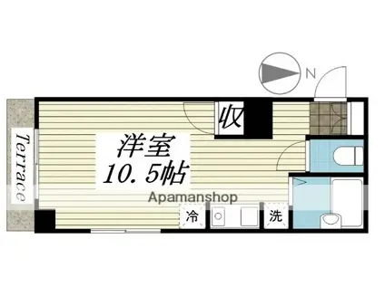 エバーグレイス分倍(ワンルーム/1階)の間取り写真