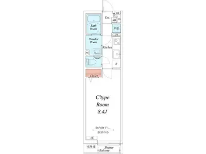 リブリ・フローレス参番館(1K/3階)の間取り写真