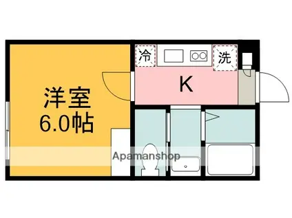 AZEST-RENT西調布(1K/1階)の間取り写真