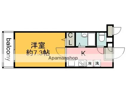 アヴィニティー調布南(1K/1階)の間取り写真