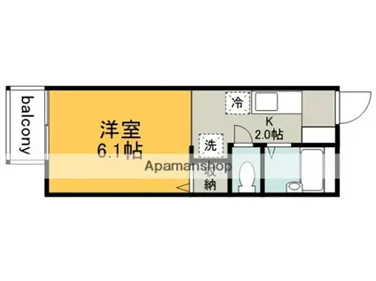 サンハイツA(ワンルーム/1階)の間取り写真