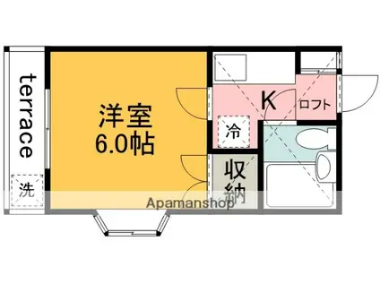 モントリーエイト(1K/1階)の間取り写真