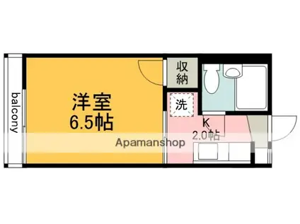 クレセントハウス(1K/1階)の間取り写真