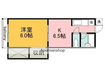 AIFORT.国領(1K/1階)の間取り写真