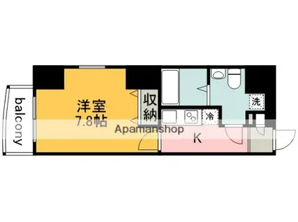 プロシード調布(1K/6階)の間取り写真