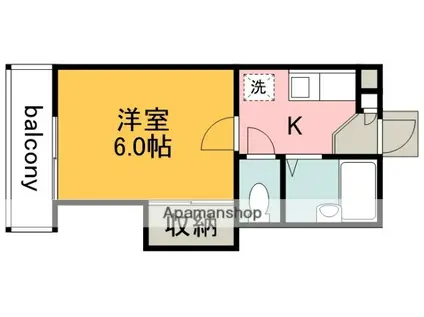 シュロス・プリーマ(1K/1階)の間取り写真