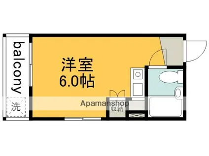 フォレストコテージ(ワンルーム/1階)の間取り写真