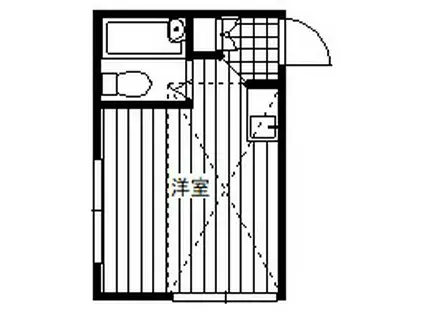 ブルーウィング(ワンルーム/2階)の間取り写真